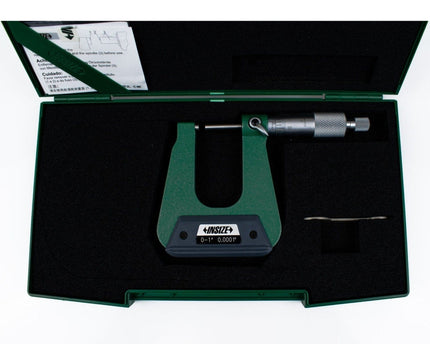 INSIZE MEASURING EQUIPMENT Insize Sheet Metal Micrometer 0-1" Range Series 3239-11S