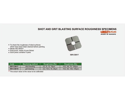 INSIZE MEASURING EQUIPMENT Insize Shot & Grit Blasting Surface Roughness Specimen Series ISR-CS018