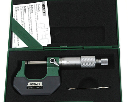 INSIZE Measuring Equipment Insize Spherical Anvil Tube Micrometer 0-1" Type A Series 3260-1