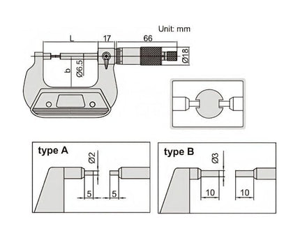INSIZE Measuring Equipment Insize Spline Micrometer 50-75mm Range Series 3233-75BA