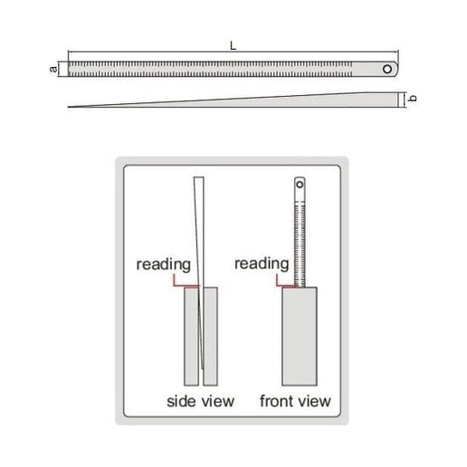 INSIZE MEASURING EQUIPMENT Insize Taper Slot Gauge 0.5-15mm Range Series 4630-2