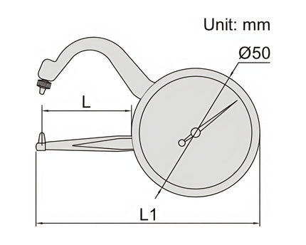 INSIZE Measuring Equipment Insize Thickness Gauge 0-10mm x 0.05mm Range Series 2862-101