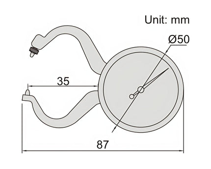 INSIZE Measuring Equipment Insize Thickness Gauge 0-10mm x 0.05mm Range Series 2863-10