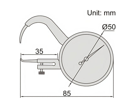 INSIZE Measuring Equipment Insize Thickness Gauge 0-10mm x 0.05mm Range Series 2866-10
