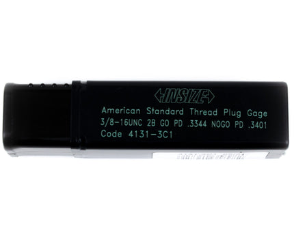 INSIZE MEASURING EQUIPMENT Insize Thread GO NOGO Plug Gauge 3/8"-16 UNC Series 4131-3C1