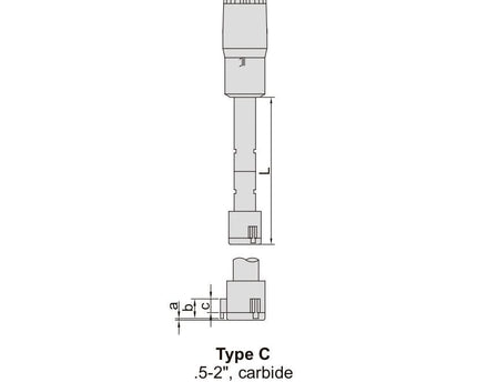 INSIZE Measuring Equipment Insize Three Point Internal Micrometer 0.8-1" Range Series 3227-E1