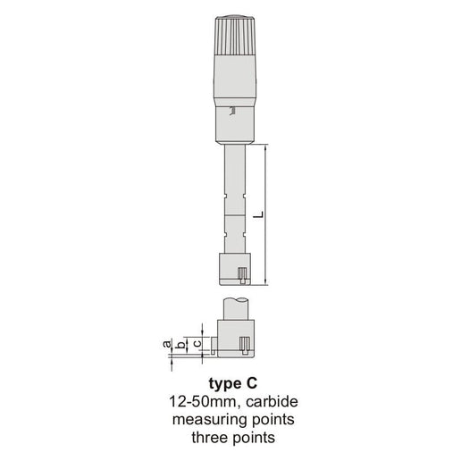 INSIZE Measuring Equipment Insize Three Point Internal Micrometer 20-25mm Range Series 3227-25