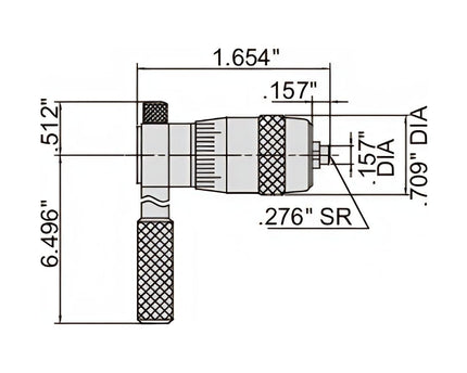 INSIZE Measuring Equipment Insize Tubular Inside Micrometer 2-12" Range Series 3221-12