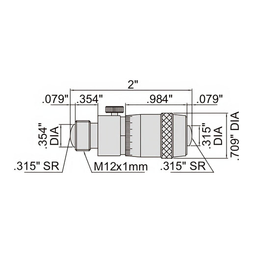 INSIZE Measuring Equipment Insize Tubular Inside Micrometer 2-12" Range Series 3222-12