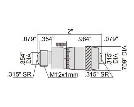INSIZE Measuring Equipment Insize Tubular Inside Micrometer 2-20" Range Series 3222-20