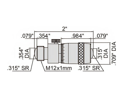 INSIZE Measuring Equipment Insize Tubular Inside Micrometer 2-40" Range Series 3222-40