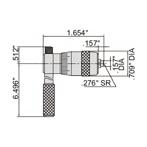INSIZE Measuring Equipment Insize Tubular Inside Micrometer 2-8" Range Series 3221-8