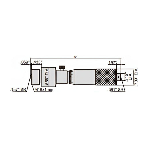 INSIZE Measuring Equipment Insize Tubular Inside Micrometer 4-36" Range Series 3225-36