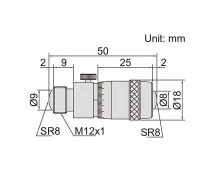 INSIZE Measuring Equipment Insize Tubular Inside Micrometer 50-300mm Range Series 3222-300