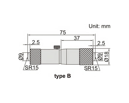 INSIZE Measuring Equipment Insize Tubular Inside Micrometer 75-100mm Range Series 3229-100