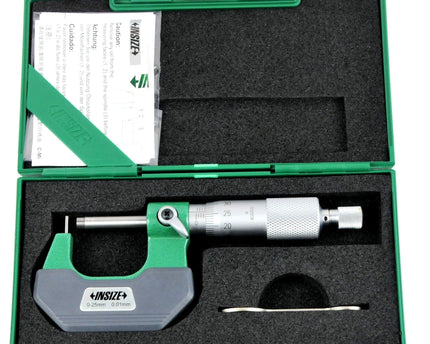 INSIZE Measuring Equipment Insize Type A Cylindrical Anvil Tube Micrometer 0-25mm Range Series 3261-25A