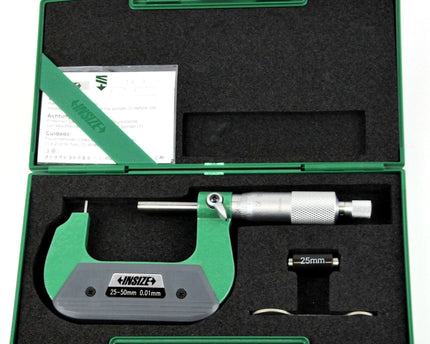 INSIZE Measuring Equipment Insize Type A Cylindrical Anvil Tube Micrometer 25-50mm Range Series 3261-50A