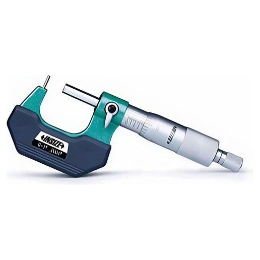 INSIZE Measuring Equipment Insize Type B Cylindrical Anvil Micrometer 0-1" Range Series 3261-1B