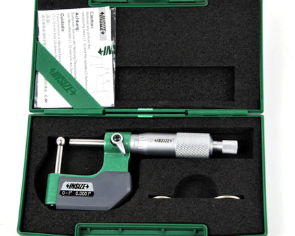 INSIZE Measuring Equipment Insize Type F Cylindrical Anvil Micrometer 0-1" Range Series 3261-1F