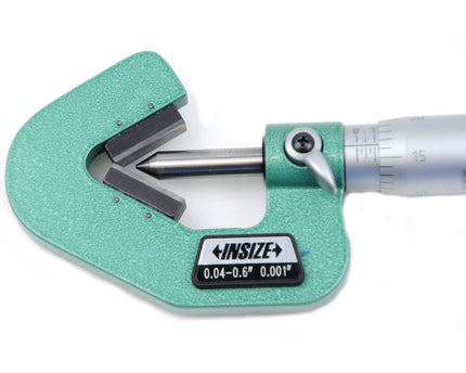 INSIZE Measuring Equipment Insize V Shape Anvil Micrometer 0.04-0.6" Range Series 3290-063