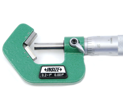 INSIZE Measuring Equipment Insize V Shape Anvil Micrometer 0.2-1" Range Series 3290-105