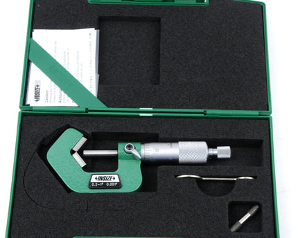 INSIZE Measuring Equipment Insize V Shape Anvil Micrometer 0.2-1" Range Series 3290-105