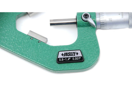 INSIZE Measuring Equipment Insize V Shape Anvil Micrometer 0.8-1.4" Range Series 3290-143