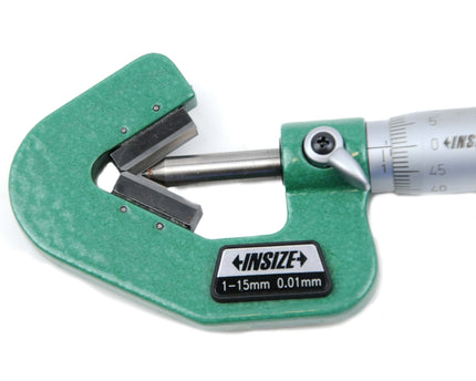 INSIZE Measuring Equipment Insize V Shape Anvil Micrometer 1-15mm Range Series 3290-153A