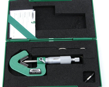 INSIZE Measuring Equipment Insize V Shape Anvil Micrometer 1-15mm Range Series 3290-153A