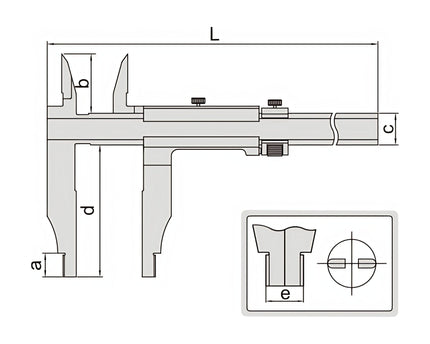 INSIZE Measuring Equipment Insize Vernier Caliper 0-1000mm/0-40" Range Series 1236-1024