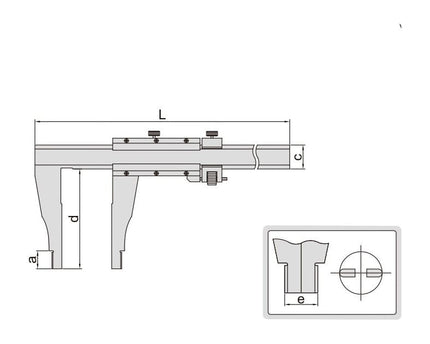 INSIZE Measuring Equipment Insize Vernier Caliper 0-12" Range Series 1211-12