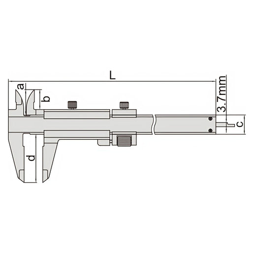 INSIZE Measuring Equipment Insize Vernier Caliper 0-130mm/0-5" Range Series 1233-130
