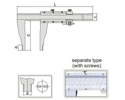 INSIZE MEASURING EQUIPMENT Insize Vernier Caliper 0-1500mm (200mm Jaw) Series 1214-1500