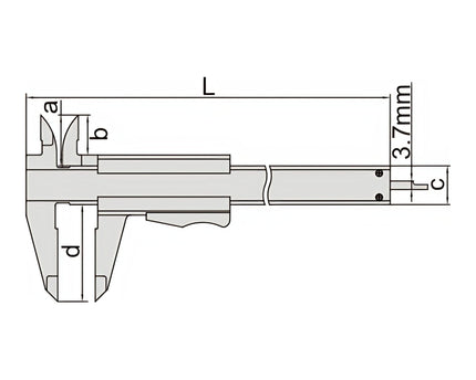 INSIZE Measuring Equipment Insize Vernier Caliper 0-150mm/0-6" Range Series 1223-150