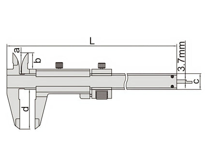 INSIZE Measuring Equipment Insize Vernier Caliper 0-180mm/0-7" Range Series 1233-180