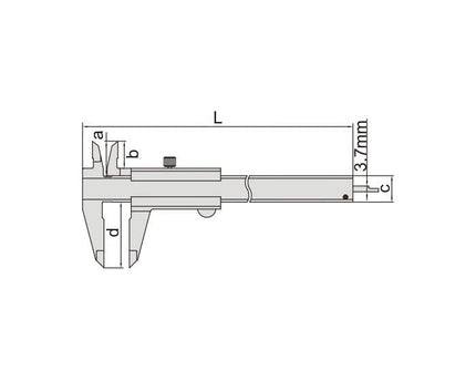 INSIZE Measuring Equipment Insize Vernier Caliper 0-300mm/0-12" Range Series 1205-300S
