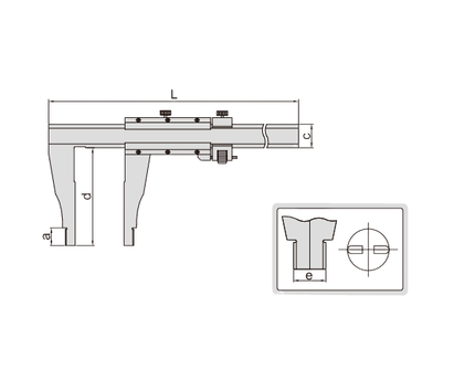 INSIZE MEASURING EQUIPMENT Insize Vernier Caliper 0–40" Range Series 1211-40