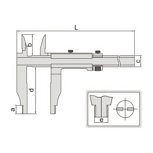 INSIZE Measuring Equipment Insize Vernier Caliper 0-600mm/0-24" Range Series 1236-614
