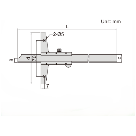 INSIZE Measuring Equipment Insize Vernier Depth Gauge 0-200mm Range Series 1247-2001
