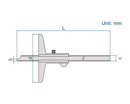 INSIZE Measuring Equipment Insize Vernier Depth Gauge 0-300mm Range Series 1240-3001
