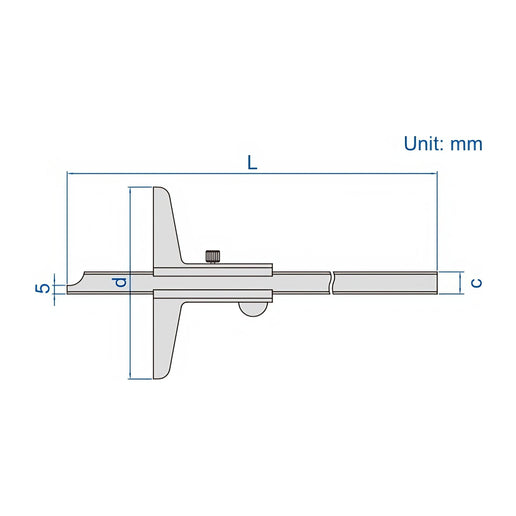INSIZE Measuring Equipment Insize Vernier Depth Gauge 0-300mm Range Series 1240-3001