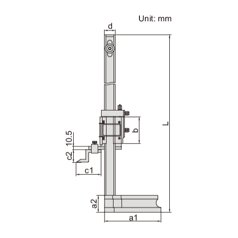 INSIZE Measuring Equipment Insize Vernier Height Gauge 0-600mm / 0-24" Range Series 1250-600