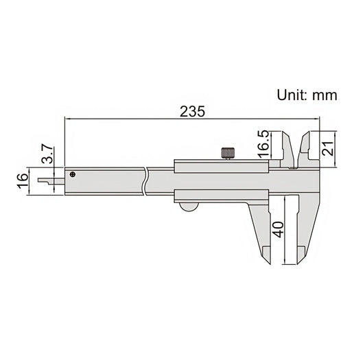 INSIZE Measuring Equipment Insize Vernier Left Hand Caliper 0-150mm/0-6" Range Series 1239-1503