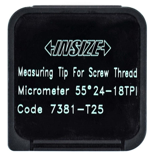 INSIZE Measuring Equipment Insize Whitworth 55° Measuring Tip 24-18TPI Range Series 7381-T25