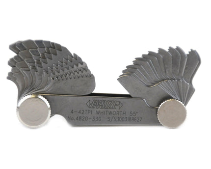 INSIZE Measuring Equipment Insize Whitworth 55° Screw Pitch Gauge 4-42TPI Range Series 4820-330