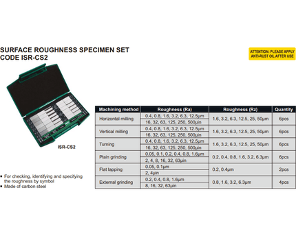 INSIZE Measuring Equipment SURFACE ROUGHNESS SPECIMEN - ISR-CS2