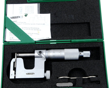 INSIZE Micrometer Insize Interchangeable Anvil Micrometer 0-25mm Range Series 3262-25A